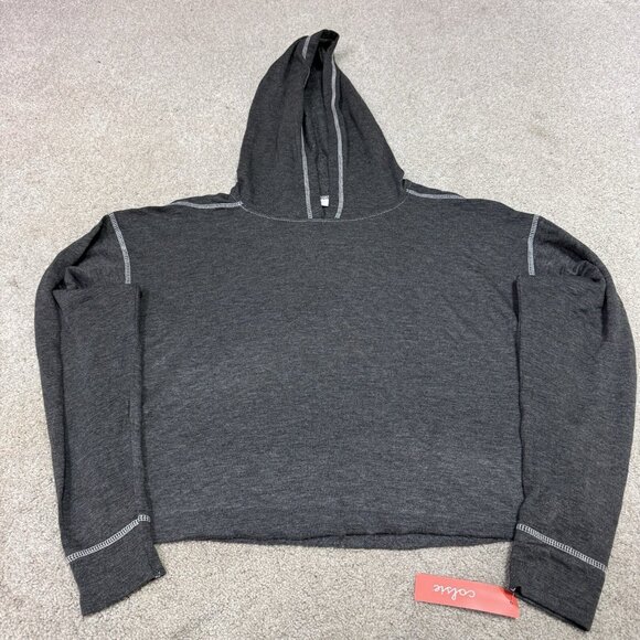 Colsie Hoodie Women’s Gray Lightweight Long Sleeve Pullover Size Medium NWT - Picture 1 of 11